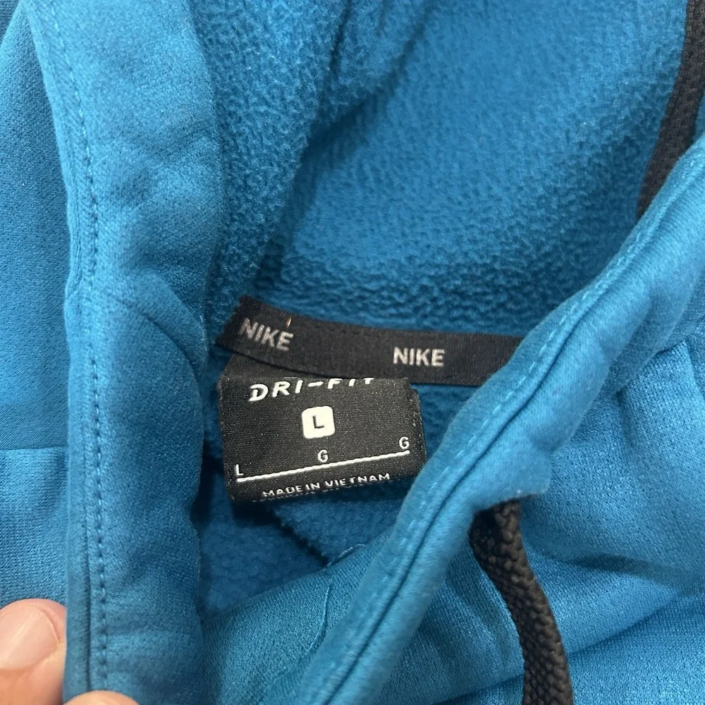 Nike Hoodie Mens Large Blue Pullover Swoosh Athletic Hip Hop Sports Streetwear